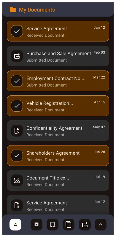 Core Mobile Hub multi-selector mode