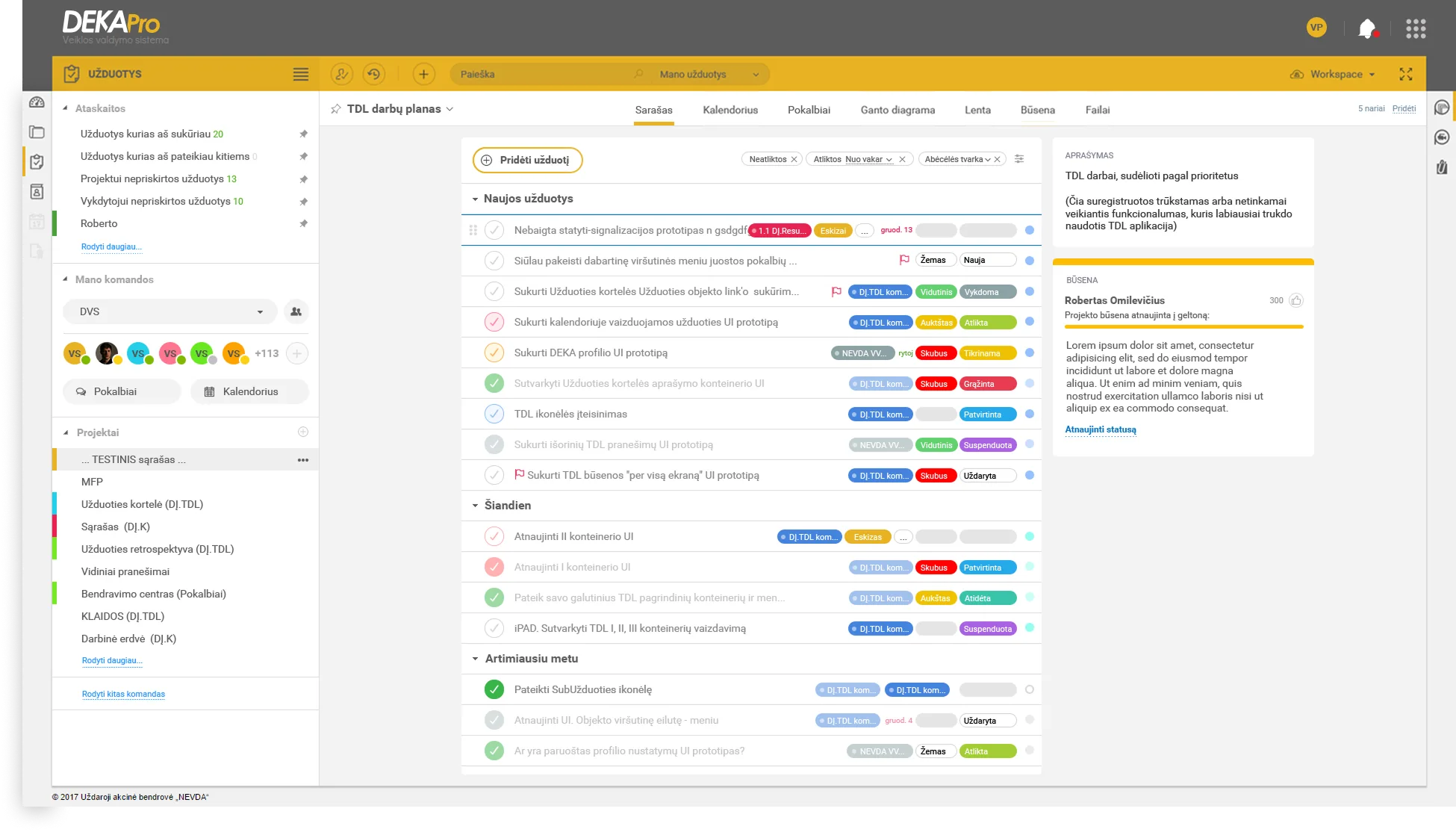 Deka Pro — list view